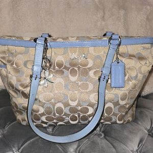 Euc Coach Ashley Tote Bag Blue C